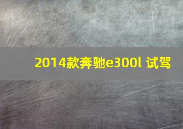 2014款奔驰e300l 试驾